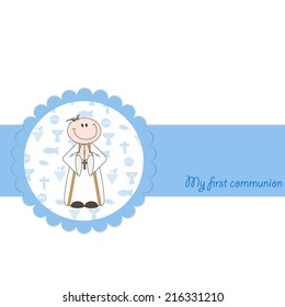 postcard template, first communion invitation