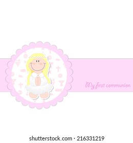 postcard template, first communion invitation