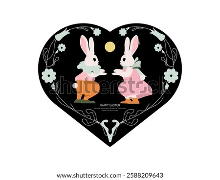 Similar – Image, Stock Photo Peace, joy, egg hunting … Happy Easter!