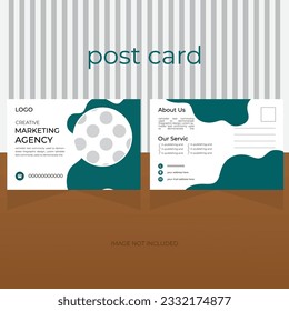 Postcard template paper white texture. Vector postcard empty mail stamp and message designPostcard Layout Elements Modern,
