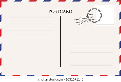 Postcard template vector