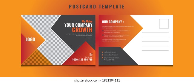 PostCard Template, Vector Template For Opening Invitation Editable. Postcard Design,  Corporate Professional Business Postcard Design, Event Card Design, Invitation Design, Direct Mail EDDM Template.