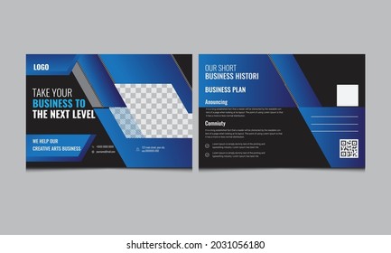 PostCard Template, Vector Template for Opening Invitation Editable. Postcard design, Corporate Professional Business Postcard Design, Event Card Design, Invitation Design, Direct Mail EDDM Template.