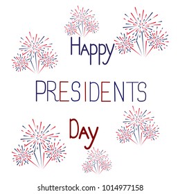 Postcard with text and salute on the day of the presidents