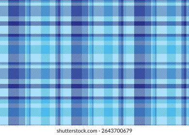 Postcard textile vector fabric, setting pattern texture background. Hounds check tartan seamless plaid in cyan and blue colors palette.