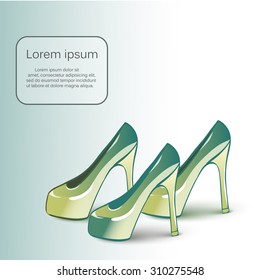 Postcard with three shoes