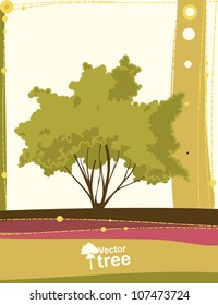 Postcard with a tree