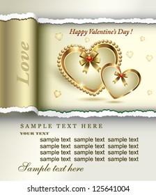 postcard with two hearts
