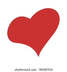 postcard for Valentine's day beautiful red heart on a white background 