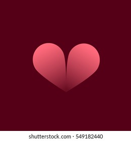 postcard to the Valentine's day heart vector illustration
