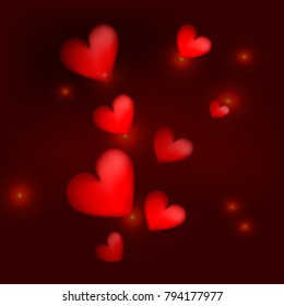postcard for Valentine's day, with heart vector illustration