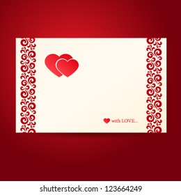 Postcard. Valentine's day vector background.
