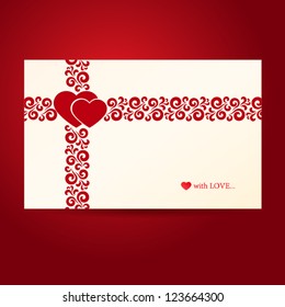 Postcard. Valentine's day vector background.