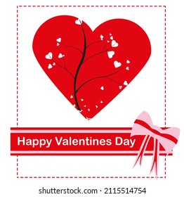 Postcard for Valentine's Day, vector illustration.