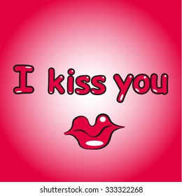 Postcard for Valentine's Day. Vector illustration