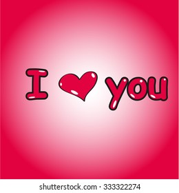 Postcard for Valentine's Day. Vector illustration