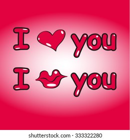 Postcard for Valentine's Day. Vector illustration