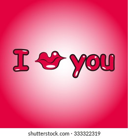 Postcard for Valentine's Day. Vector illustration