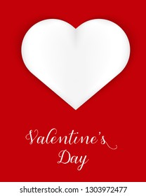 Postcard for Valentine's Day Vertical Orientation. Symbol of Love. Happy Valentine's Day