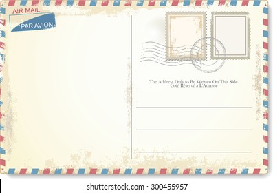 Postcard vector in air mail style