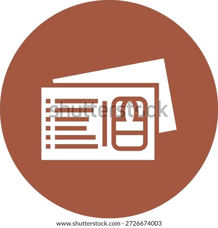 Postcard Vector Icon Design Illustration