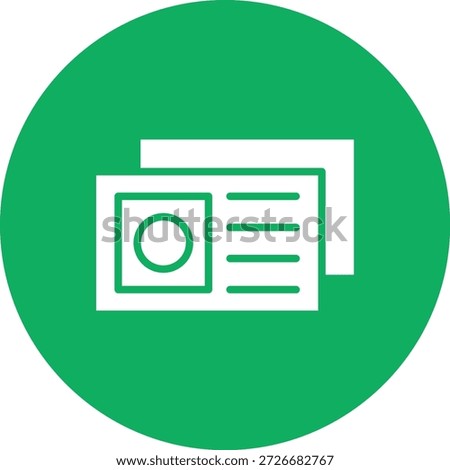 Postcard Vector Icon Design Illustration