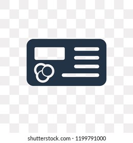 Postcard vector icon isolated on transparent background, Postcard transparency concept can be used web and mobile
