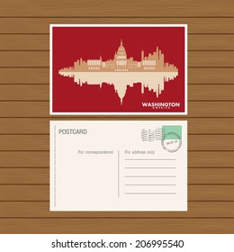 postcard. Vector illustration