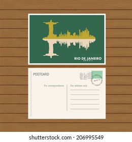 postcard. Vector illustration