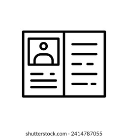 Postcard Vector Line Icon Design