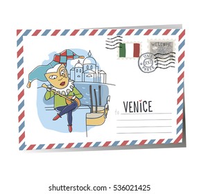 Postcard Venice | Vector