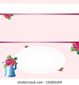 A postcard with a watering.