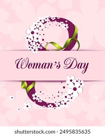 postcard for women's day. vector illustration