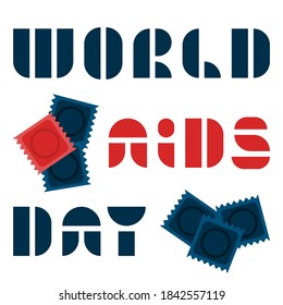 postcard for world aids day. Vector illustration