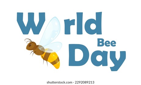 postcard for world bee day, international bee day, background, banner for the website