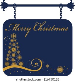 postcard with xmas tree