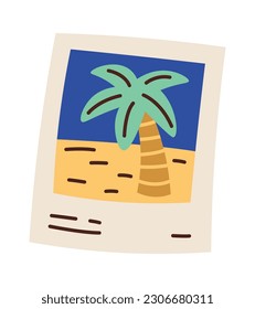 Postcards about beach paradise Vector Illustration