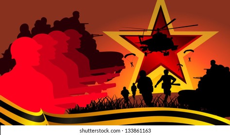Postcards from the army on May 9