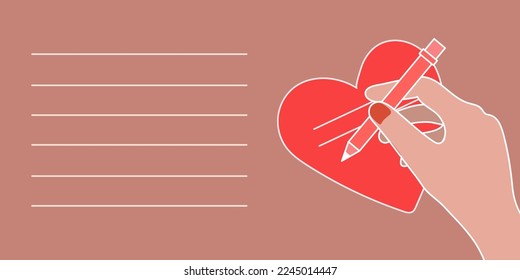 Postcards and envelopes with hands. Isolated handwritten postcards and envelopes with postage stamps. Packaging of postcards and letters. Modern collection of love and friendship letter designs