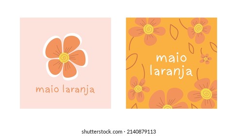 postcards on Maio laranja campaign against violence research of children 18 may day