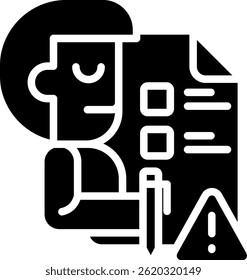 Post-Crisis Evaluation Icon Glyph Vector Illustration