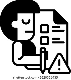 Post-Crisis Evaluation Icon Mixed Vector Illustration