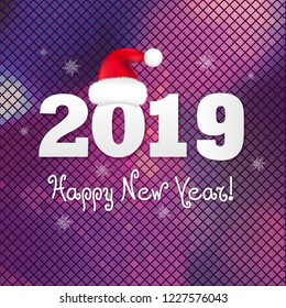 Poster 2019 New Year, Vector Illustration