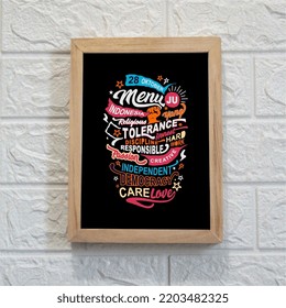 Poster 28 October Hari SUMPAH PEMUDA INDONESIA, Room Wall Decoration Typography Quotes Motivational Words