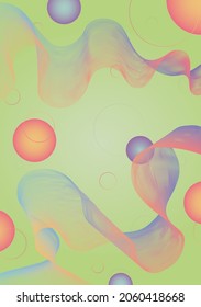 Poster with 3D effects. Bright modern vector design for background.