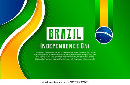 poster 7 September, Independence Day of Brazil, Billboard, Poster, Social Media, Greeting Card template vector Illustration