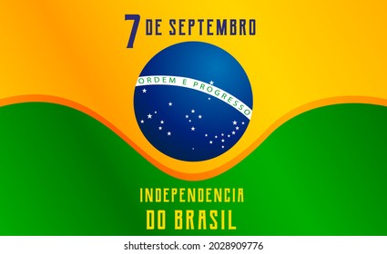 poster 7 September, Independence Day of Brazil, Billboard, Poster, Social Media, Greeting Card template vector Illustration
