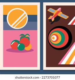 
Poster in 70s retro style
vector illustration
multicolor pattern