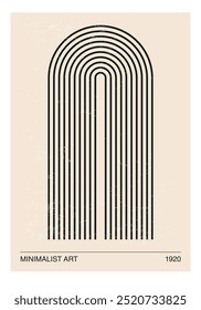 Poster in 70s style with retro alphabet letters