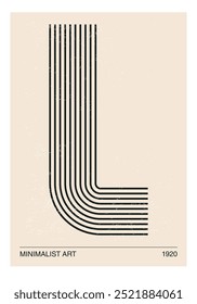 Poster in 70s style with retro alphabet letters